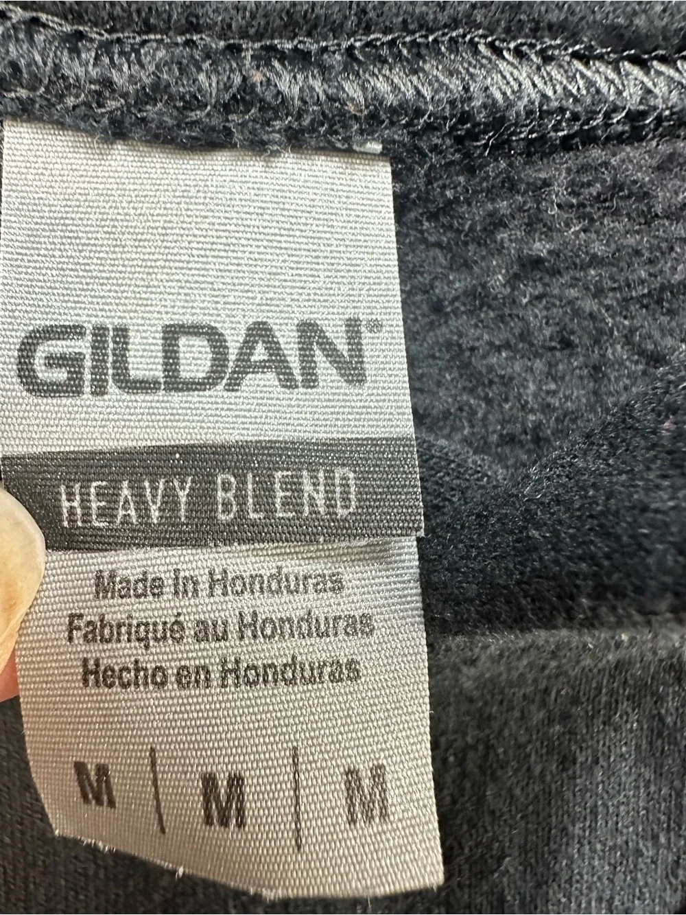 Gildan Black Hoodie with White 